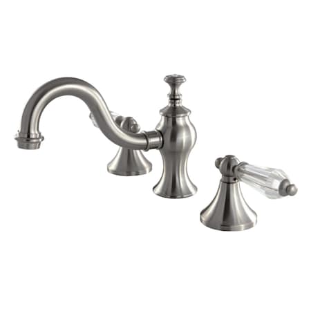 Kingston Brass KC7168WLL 8" Widespread Bathroom Faucet, Brushed Nickel KC7168WLL